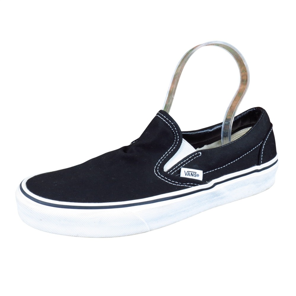 Vans Classic Slip-On Women Size 8 Skateboarding Shoes Black‎ Canvas Sneaker